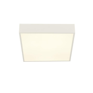 Searchlight Zeus - plafonnier - 30 x 30 x 6 cm - 16W LED inclus - IP44 - blanc et opale