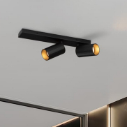 Nova Luce Zelos - spot en saillie 2L - 35 x 13,7 x 6 cm - noir sablé