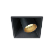 ONE Light Cylindres COB encastrés - spot encastré - 91 x 91 mm, 85 x 85 mm taille d'encastrement -11W LED inclus - noir