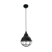 Faro Claire - lampe suspendue - Ø 16,5 x 14 cm - noir brillant