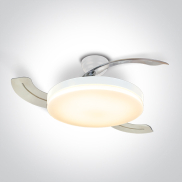 ONE Light Transparent Blades - ventilateur de plafond avec lumière et télécommande - Ø 105 x 33 cm - 32W LED inclus - blanc