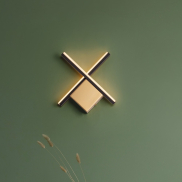 Nova Luce Cross - applique murale - 30 x 30 x 4 cm - 10W LED inclus - or brossé et noir sablé