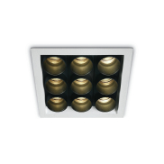 ONE Light Dark Light Tubes - spot à encastrer - 107 x 107 mm, 96 x 96 mm taille d'encastrement - 22W LED inclus - blanc