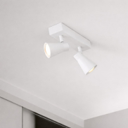 Nova Luce Dublin - spot en saillie 2L - 24,5 x 5,5 x 15 cm - blanc sable