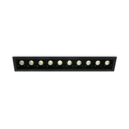 ONE Light Shop Square Boxes - spot encastré - 281 x 45 mm, 272 x 36 mm taille d'encastrement - 10 x 2W LED dimmable inclus - noir