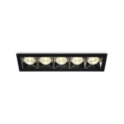 ONE Light Mirror Square Boxes - spot encastré - 207 x 54 mm, 200 x 45 mm taille d'encastrement - 20W LED inclus - noir