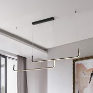 Nova Luce Strita - lampe suspendue - 150 x 120 cm - 40W dimmable LED inclus  - noir sablé