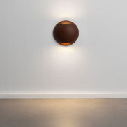 Nova Luce Passo - applique murale extérieure - Ø 12 x 4 cm - 4W LED inclus - IP65 - corten