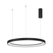 Nova Luce Pertino - lampe suspendue - Ø 78 x 150 cm - 60W LED dimmable inclus - noir sable