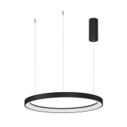 Nova Luce Pertino - lampe suspendue - Ø 58 x 150 cm - 48W LED dimmable inclus - noir sable