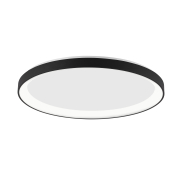 Nova Luce Pertino - plafonnier - Ø 48 x 6 cm - 38W LED dimmable inclus - noir sable