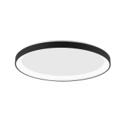 Nova Luce Pertino - plafonnier - Ø 38 x 6 cm - 30W LED dimmable inclus - noir sable