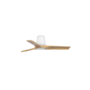 Faro Heywood Tub S - ventilateur de plafond - Ø 90 cm - blanc mat et pino