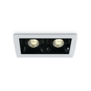 ONE Light Shop Square Boxes - spot encastré - 75 x 45 mm, 66 x 36 mm taille d'encastrement - 2 x 2W LED dimmable inclus - blanc