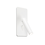 Faro Suau - applique murale encastrée avec interrupteur - 9,5 x 17 cm - LED 3W incl. - blanc mat