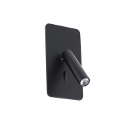 Faro Suau - applique murale encastrée avec interrupteur - 9,5 x 17 cm - 3W LED incluse - noir mat