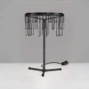 Nova Luce Stellar - lampe à poser - Ø 30 x 45 cm - 14W dimmable LED inclus - noir chromé