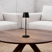 Nova Luce Petit - lampe de table rechargeable - Ø 7 x 28 cm - 2W dimmable LED inclus - IP54 - anthracite foncé