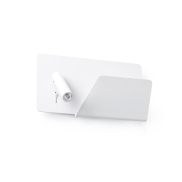 Faro Suau Right - applique murale avec interrupteur et port USB - 28 x 12 x 15,5 cm - 3W LED inclus - blanc mat