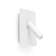 Faro Suau - applique murale avec interrupteur - 9,5 x 14 x 17 cm - 3W LED inclus - blanc mat