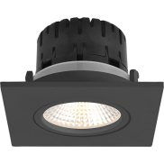 Artdelight Austin - spot encastré - 85 x 85 mm, Ø 68 mm encastré - 6W LED dimmable inclus - noir
