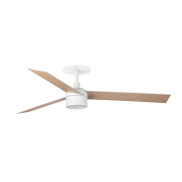 Faro Rudder Tek 3 L - ventilateur de plafond avec lumière et rosace encastrée - Ø 132 cm - blanc mat - 2700K