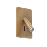 Faro Suau - applique murale encastrée avec interrupteur - 9,5 x 17 cm - LED 3 W incluse - bronze