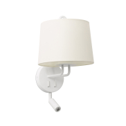Faro Montreal - applique murale avec interrupteur - 21,5 x 19 x 39 cm - 3W LED inclus - blanc mat