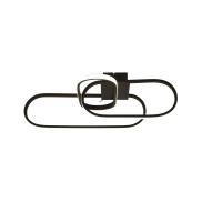 Searchlight Clip - plafonnier - 65 x 18 cm - 37W LED inclus - noir et opale