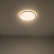 Nordlux Oja - plafonnier - Ø 29,4 x 2,3 cm - 3 niveaux de gradation (2700K) - 18W LED inclus - blanc
