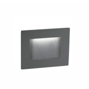 Nova Luce Krypton - applique encastrée - 8 x 7 x 8 cm - 3W LED inclus - IP54 - gris foncé