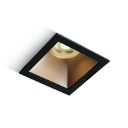 ONE Light Chill Out - spot encastrable - 84 x 84 mm, 76 x 76 mm format encastrable - noir et laiton