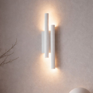 Nova Luce Paron - applique murale - 5,5 x 38 x 7 cm - 15W LED inclus - blanc sablé