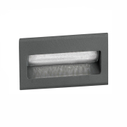 Nova Luce Krypton - applique encastrée - 8,5 x 8 x 5,5 cm - 1,5W LED inclus - IP54 - gris foncé