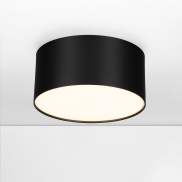 Nova Luce Marsa - plafonnier - Ø 14 x 6,5 cm - 16W LED inclus - noir sablé