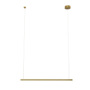 Maxlight Trio - lampe suspendue - 100 x 3,6 x 150 ccm - 12W LED dimmable inclus - or brossé