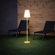 New Garden Lola slim 120 - lampadaire rechargeable avec panneau solaire - RGB+W - Ø 26 x 119 cm - 4,6W LED dimmable inclus - IP65 - laiton