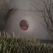 Nova Luce Pan - applique murale extérieure - Ø 15 x 7 cm - 9W LED inclus - IP54 - corten