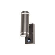 Integral LED Malaga – applique murale extérieure avec détecteur de mouvement - 6,8 × 11,6 × 21,6 cm – IP54 – anthracite