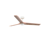 Faro Heywood L - ventilateur de plafond avec lumière - Ø 132 cm - blanc mat et pin
