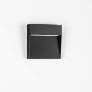 Nova Luce Toby - applique murale extérieure - 10,5 x 10,5 x 2,2 cm - 3W LED inclus - IP54 - noir sablé
