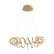 Nova Luce Zinia - lampe suspendue - Ø 60 x 150 cm - 45W LED inclus - sand gold