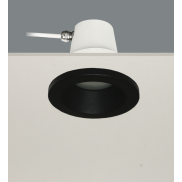 Artdelight Bados - spot encastré 1L - Ø 95 mm, Ø 84 mm encastré - IP65 - noir