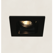 Artdelight Moggio - spot encastrable - 100 x 100 mm, Ø 89 mm encastrable - noir