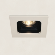 Artdelight Moggio - spot encastrable - 100 x 100 mm, Ø 89 mm encastrable - blanc/noir