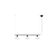 Faro Tatawin S - suspension - 100 x 18,4 x 210 cm - noir satiné et blanc brillant