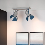 Lucide Picto - spot en saillie 2L - 30 x 12,5 x 16 cm - bleu et gris