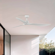 Faro Outwood L - ventilateur de plafond - Ø 150 cm - IP44 - blanc mat