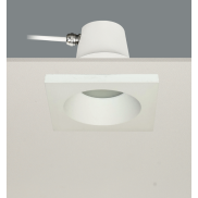Artdelight Bados - spot encastré 1L - 95 x 95 mm , Ø 84 mm encastré - IP65 - blanc