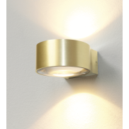 Artdelight Hudson - applique murale - 10,5 x 11,8 x 6,5 cm - 2 x 4W LED dimmable inclus - IP54 - or brossé